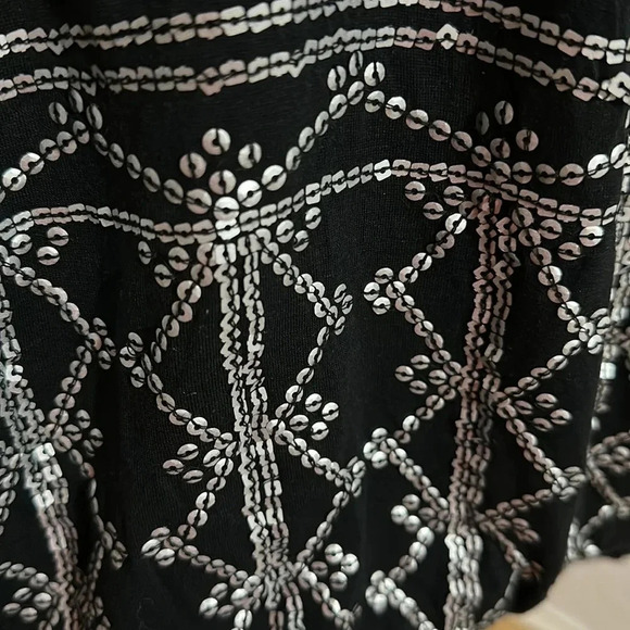 Free People oversized black/silver sequined tops size S - Picture 4 of 11